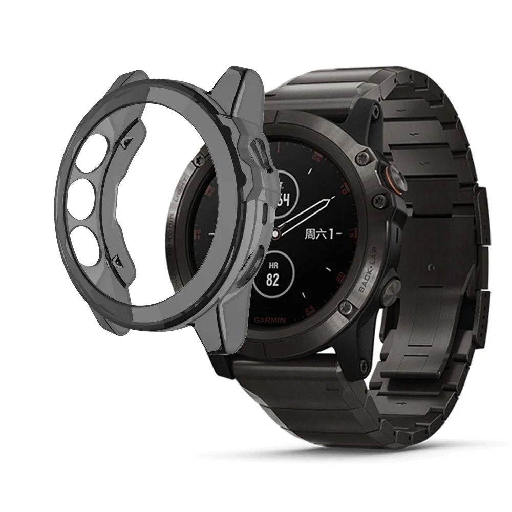 ТПУ Защитный чехол Крышка для смарт-часов Garmin Fenix 5X/5 XPlus защиты оболочки смарт-часы с браслетом-прикрепляющийся к водонепроницаемый корпус для камеры