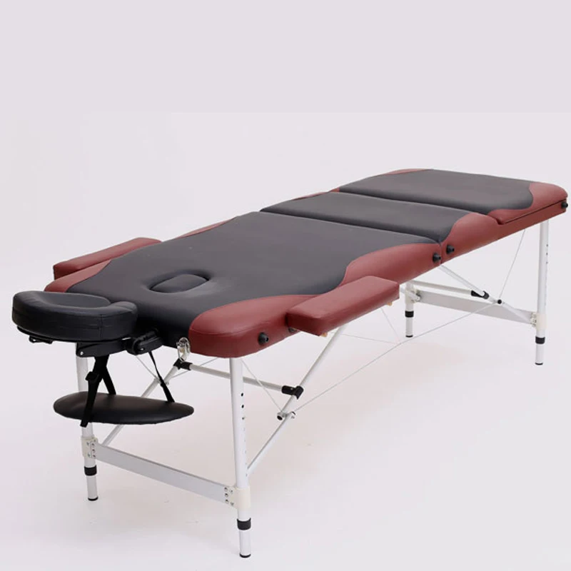 US $638.00 Folding Leather Massage Bed Table 70cm Width with 5cm Thick Sponge