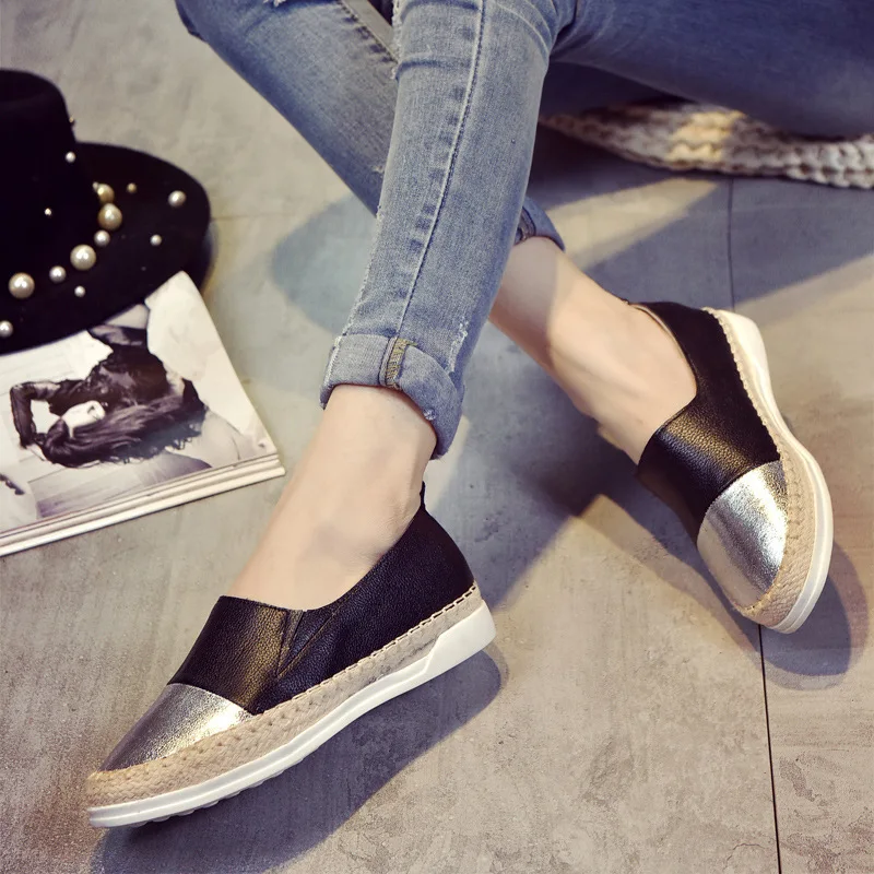 

WOMEN'S Shoes 2017 Summer Thick Bottomed round-Toe Students Shoes Foot Covering WOMEN'S Shoes Star Celebrity Style Flat Keel Thi