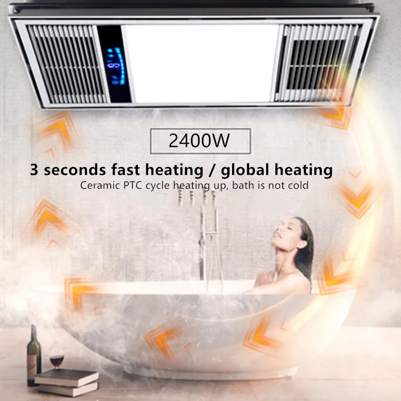 LED-Bath-Heater-Ceiling-Light-Bathroom-Ventilator-Exhaust-Fan-Hot-Cold ...