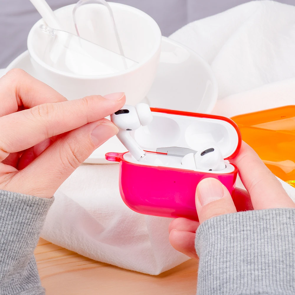 Candy Color Hard PC Case For Apple Airpods Pro Cover Transparent Case For Airpods Pro Air Pod 3 Funda Shockproof Case Accessory