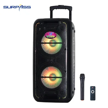 

Dual 10inch Bass + 5inch Treble Outdoor Karaoke Stereo Speaker With Digital Screen
