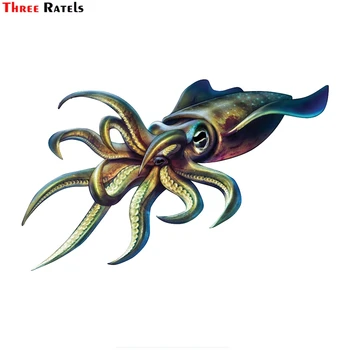 

Three Ratels FTC-892# 18cmx11.21cm Personality Animal Devilfish Fish PVC Car Styling Motorcycle Helmet Car Sticker Decal