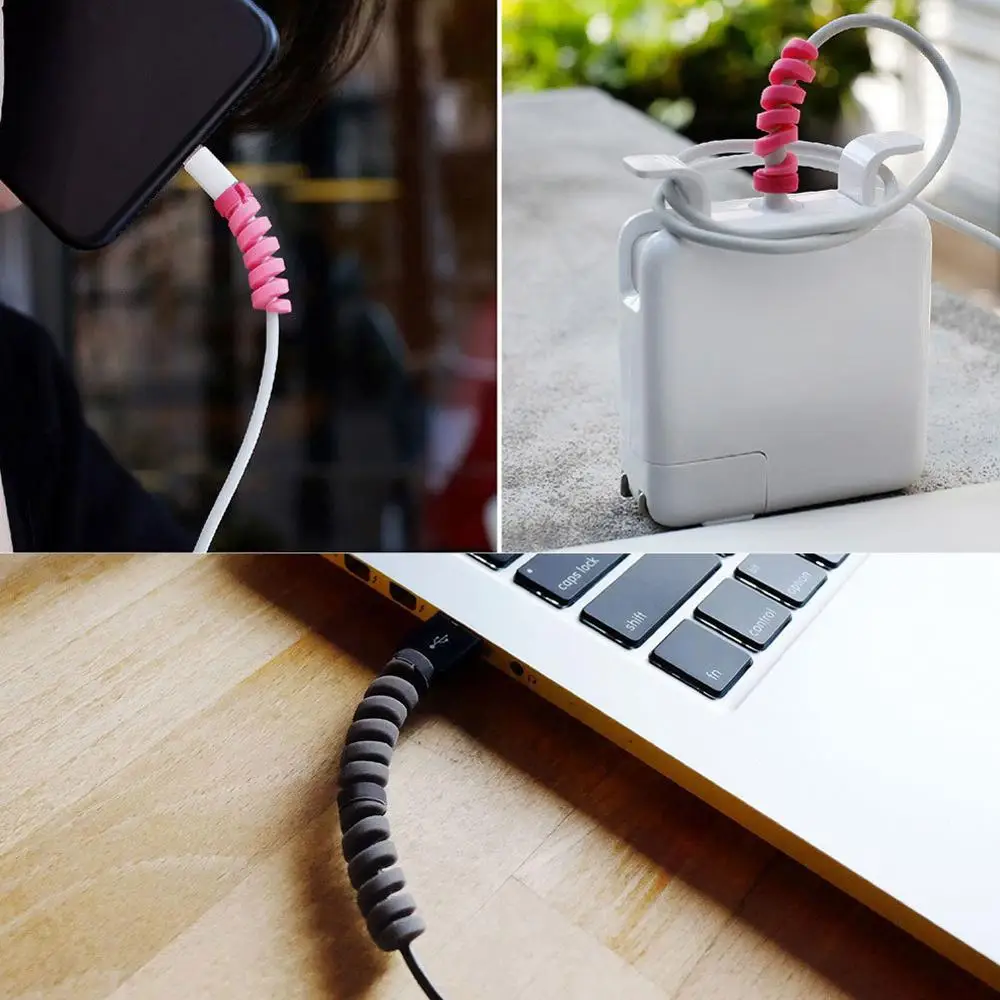 10 шт. кабель для зарядки Защитная крышка для Apple iPhone USB кабель для зарядного устройства Шнур восхитительный защитный рукав для кабеля для телефонов