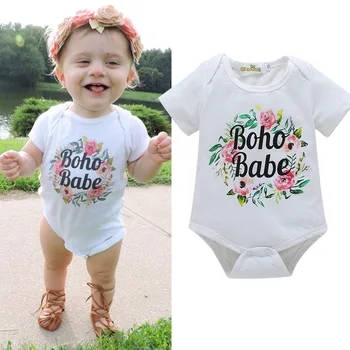 

Infant Hot Selling Kids One-Piece Clothes 0-3 Years Old Baby's Romper Short-Sleeved Printed Onesie Romper Clothes Wholesale