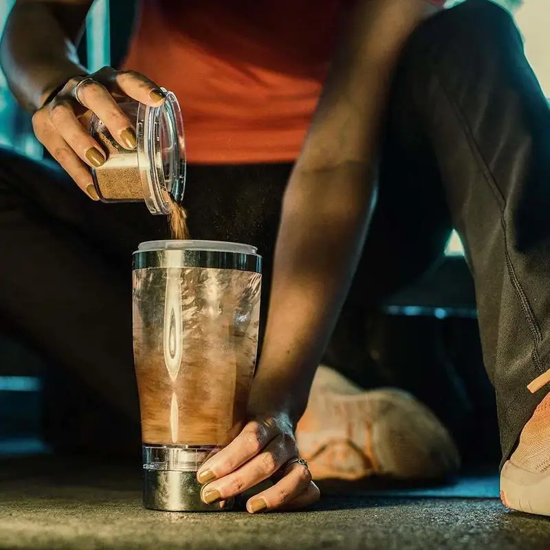 

Blender USB charging 16oz / 450ml protein shake bottle electric portable mixing cup female high torque tornado shake cup men