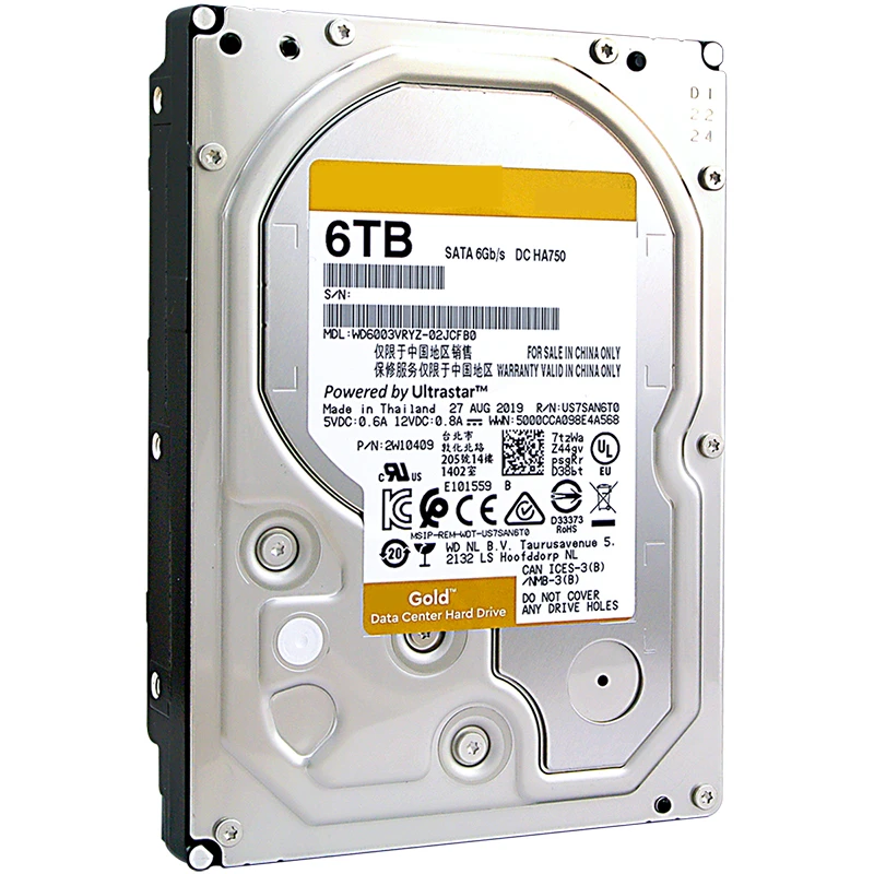 WD 귣    HDD Gold 6 ׶Ʈ 3.5 SATA 6 ⰡƮ/ 256MB 7200RPM, WD6003VRYZ   Ŭ HDD   HDD 