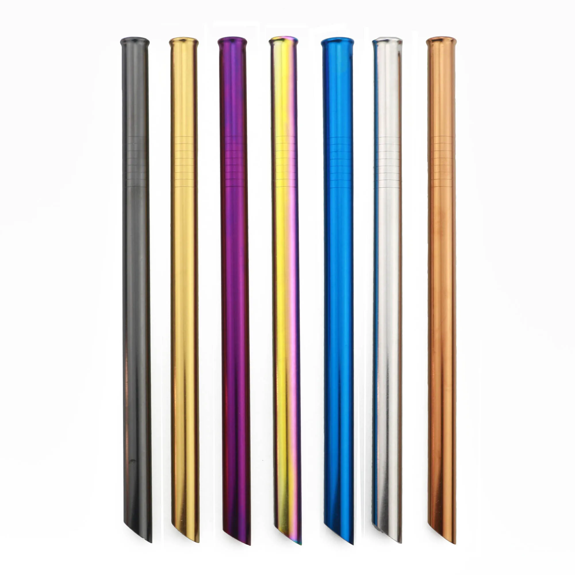 

1/2/4pcs Reusable Drinking Straws 304 Stainless Steel Straw 12mm Straight Drinks Straw with Cleaning Brush Party Accessories
