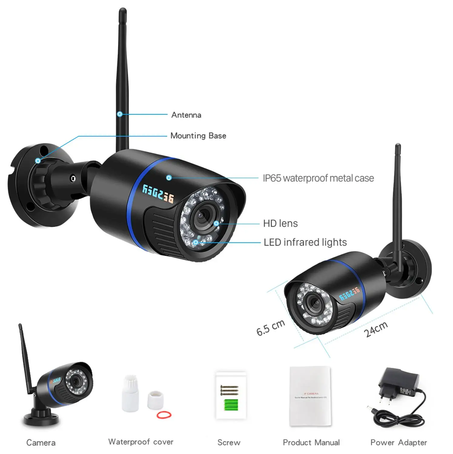 Беспроводная IP камера BESDER FHD 1080P onvif iCsee P2P с датчиком движения водонепроницаемая