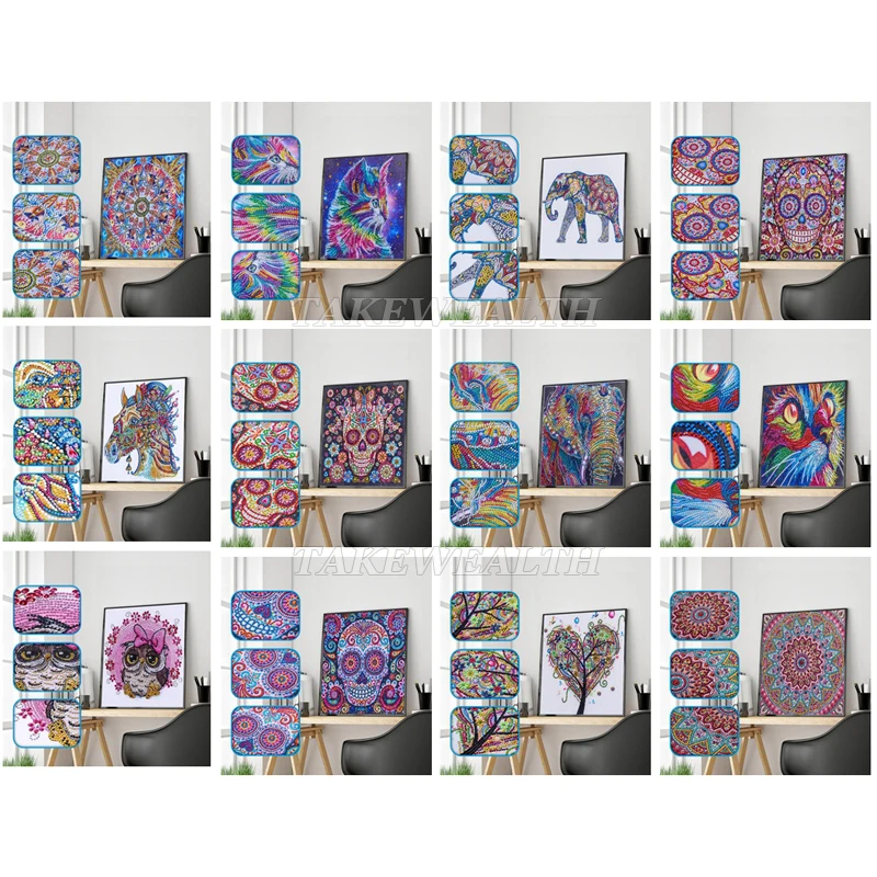 

Diamond Mosaic Special Shape animal Rhinestones Pictures Diamond Painting Partial Round Diamond Embroidery Animal Kits NY