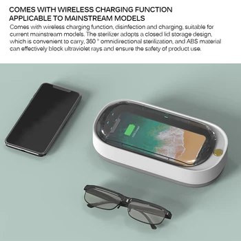 

Cell Phone UV Sanitizer Multi-function UVC LED Disinfection Case for Smartphones Mask Jewelry Watches