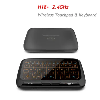 

Vococal H18 2.4GHz Backlit Wireless Full Screen Mouse Touchpad Keyboard Combo Remote Control for Android TV Box PC Smart Laptop