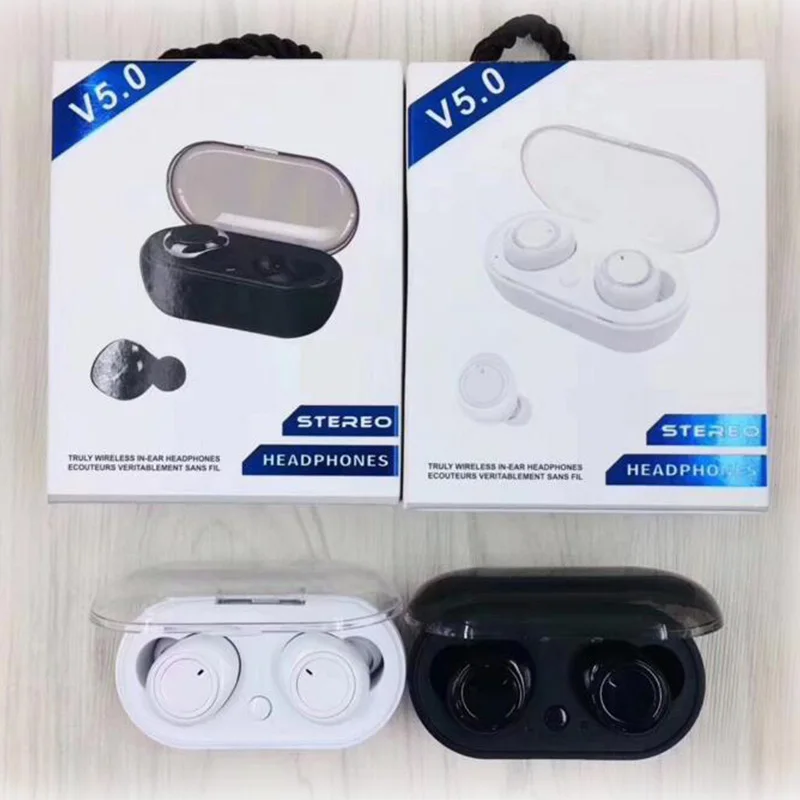 

TWS 2 wireless Headphones headset 5.0+EDR Sports TWS Earbuds with Charger Case vs i9s for iphone x/xs samsung s10 huawei