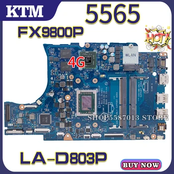 شراءلأجهزة الكمبيوتر المحمول ديل انسبايرون 15 BAL23 ديل 5565 LA-D803P اللوحة الرئيسية 100% اختبار العمل موافق FX-9800P وحدة المعالجة المركزية AMD PM