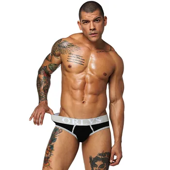 

2020 Summer New Men's Hip Lift Briefs Sports Convex Letter Print Belts Underwear Solid Color Fit and Elasticity Male Knickers