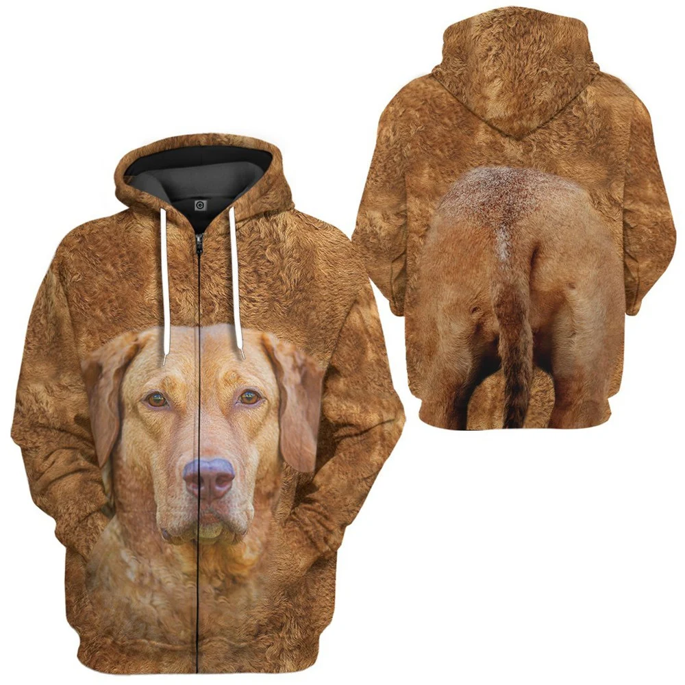 HX Rottweiler Zip Hoodies 3D Graphic Front and Back Printed Sweatshirts Fashion Casual Streetwear Harajuku Men Clothing