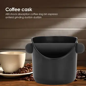 

Coffee Powder Residue Barrel Black Deep Bowl ABS Rubber Detachable Knock Bar Coffee Machine Supporting Ground Recycling Box