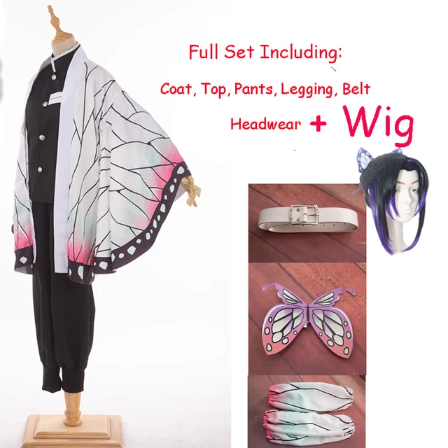 Anime Demon Slayer Kimetsu No Yaiba Kochou Shinobu Kimono Uniform