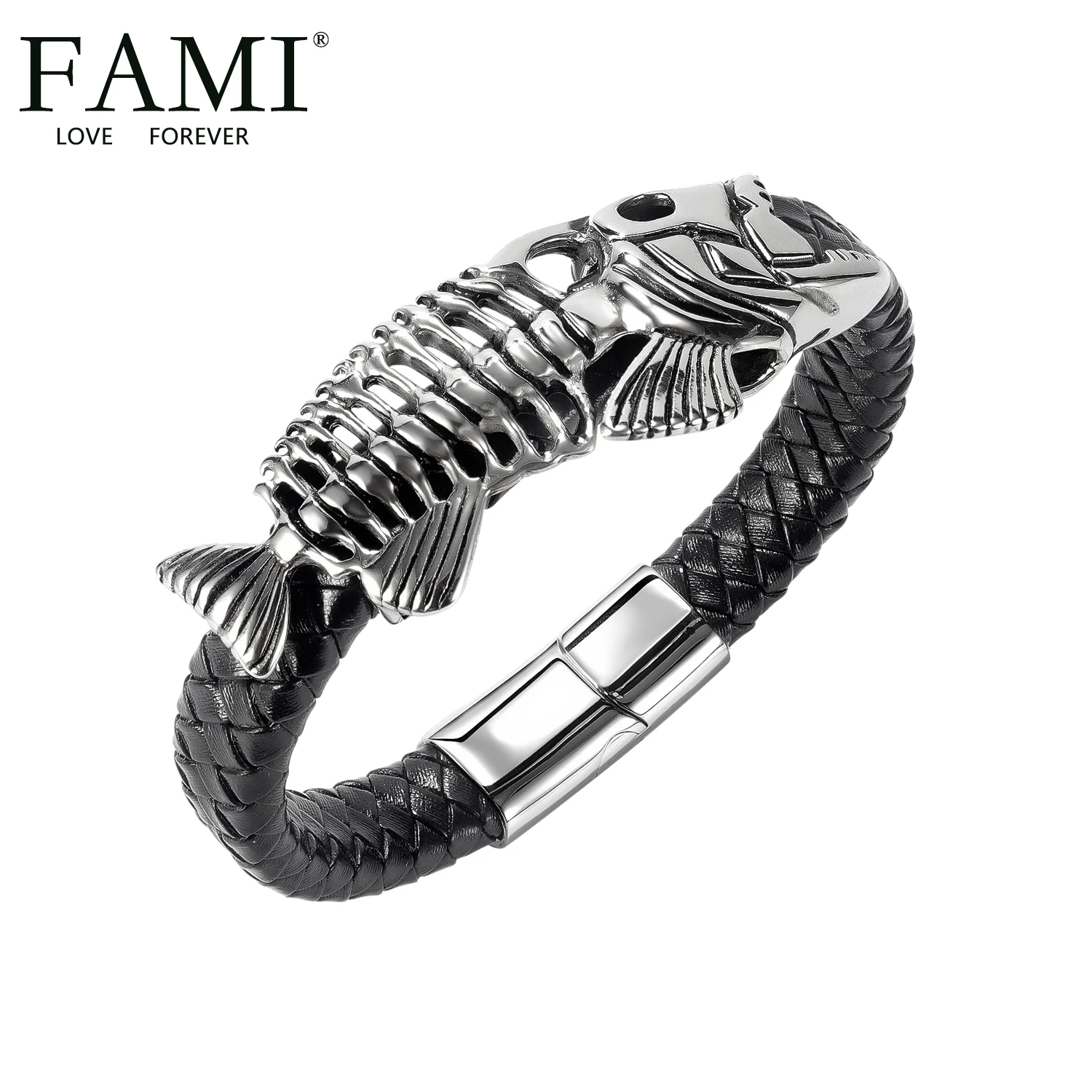 FAMI рыбные Браслеты Модный Новый хип-хоп рыбья кожа браслет панк трендовый
