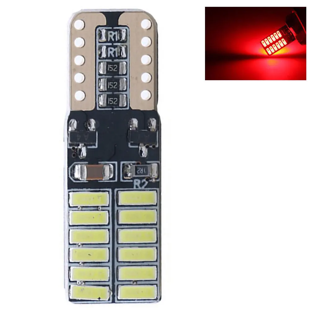 W5W T10 24SMD 4014 светодиодный автомобиля номерной знак светильник просвет, сигнализирующий фонарь стайлинга автомобилей