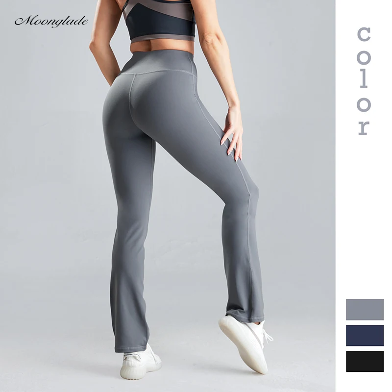 Leggings Sport Yoga-Pants Workout-Clothes Flare Push-Up Moonglade High-Waist Women Fitness