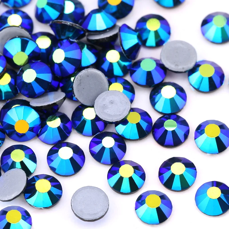 Multi-Color Crystal AB Hot Fix Rhinestones for Nail Art and Fabric Garments