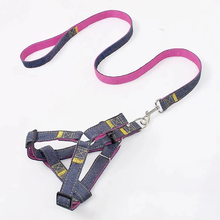 Adjustable Small Pet Dog Harness Leash Strap S Code Good Quality Cowboy Style Chest Strap Puppy Traction Rope Pet Accessories