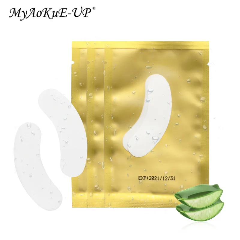 50 Pair Small Eye Pads Eyelash Extension Patches Tips Sticker Wraps Cosmetic Tools Makeup for Grafting Eyelash Pad Gel Patch eyelash patch eyelash pads eyelash patches eyelash accessories eyelash extension supplies