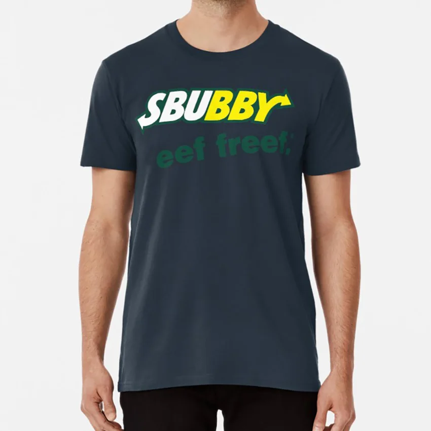 Sbubby-Eef Freef футболка sbubby eat fresh eef freef eat fresh sub way logo mockup - Цвет: Тёмно-синий