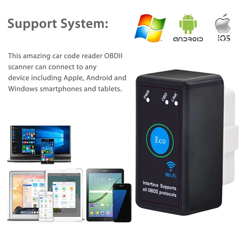Дропшиппинг ELM327 OBDII OBD2 WiFi автомобильный диагностический беспроводной сканер инструмент V-Best