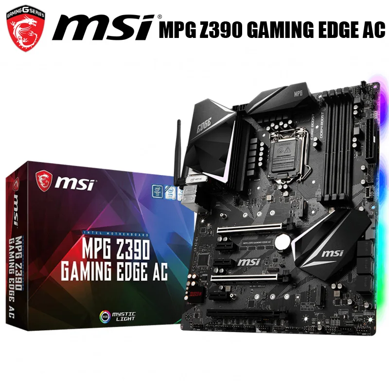 Новая материнская плата MSI MPG Z390 GAMING EDGE AC Core i9/i7/i5/i3 1151 DDR4 128 ГБ десктопная