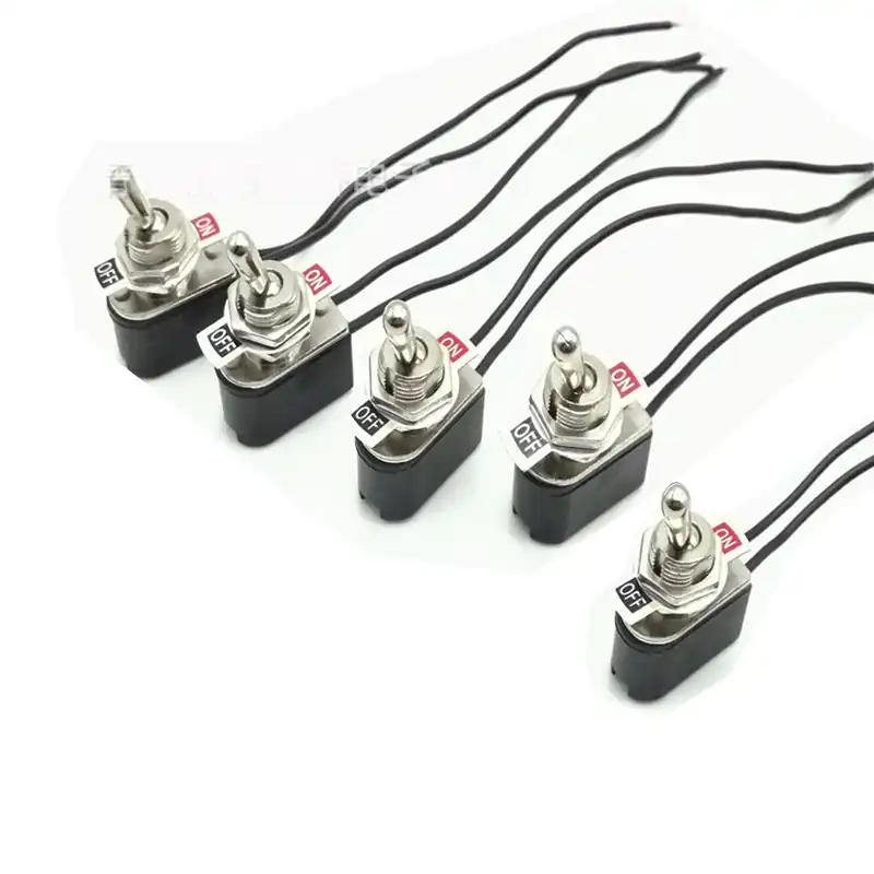 5pcs Ac 250v 6a Toggle Switches Prewired Standard Toggle On