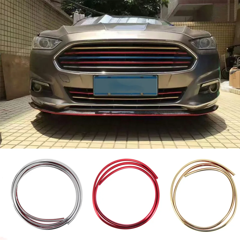

Universal Car Colorful Chrome Protection Wheel Rim Vehicle Stickers Collision Strips Grille Clips Automobiles Exterior Hub Decor