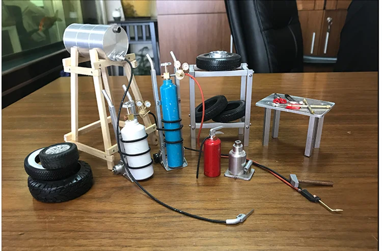 1:18 высокое моделирование Repairman модельный Набор Кукла Бутик Ремонт магазин сцена соответствующие модели автомобиля ремонтник для сплава автомобиля moedel
