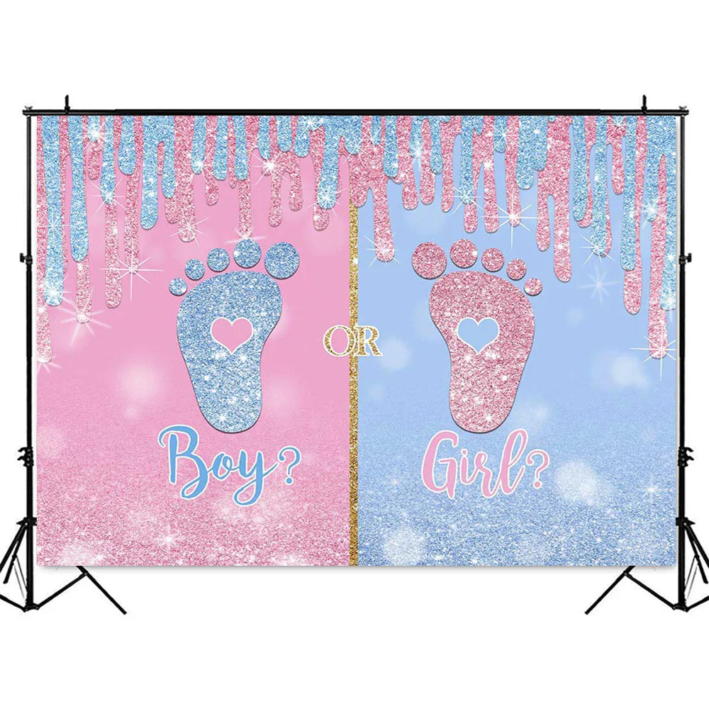 Gender Reveal Party Background Decor Newborn Baby Shower Photo Backdrop
