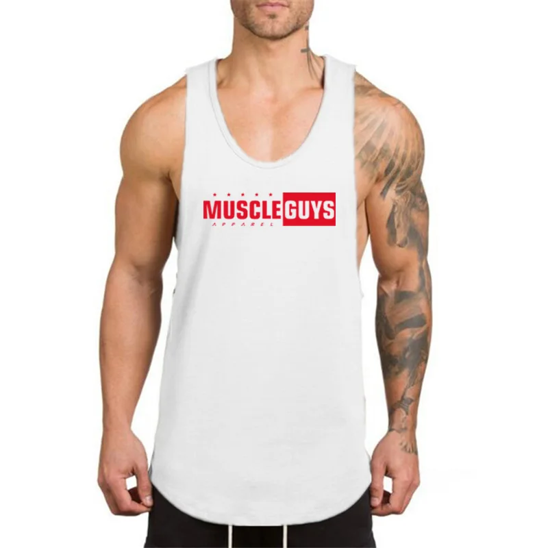 

Muscleguys fitness mens gym stringer tank top men bodybuilding clothing workout singlet Weightlifting Sportwear Sleeveless shirt
