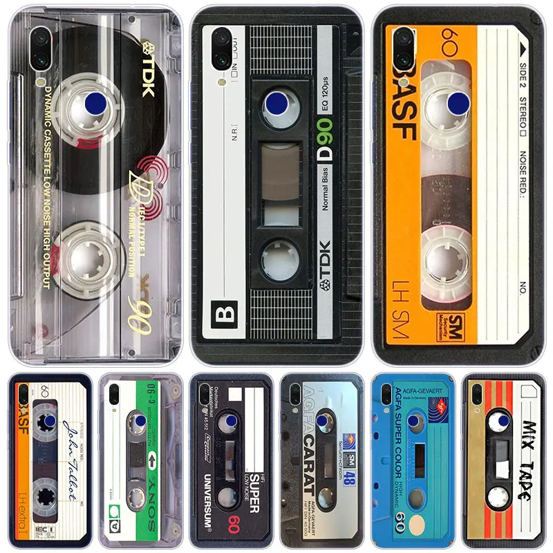 Classical Old Cassette Silicone Case for Xiaomi Redmi K20 5X 6X Play A1 A2 8 Lite 7A 6A S2 Y2 Y3 Note 4X 5 6 7 Pro F1 Soft Cover | Мобильные