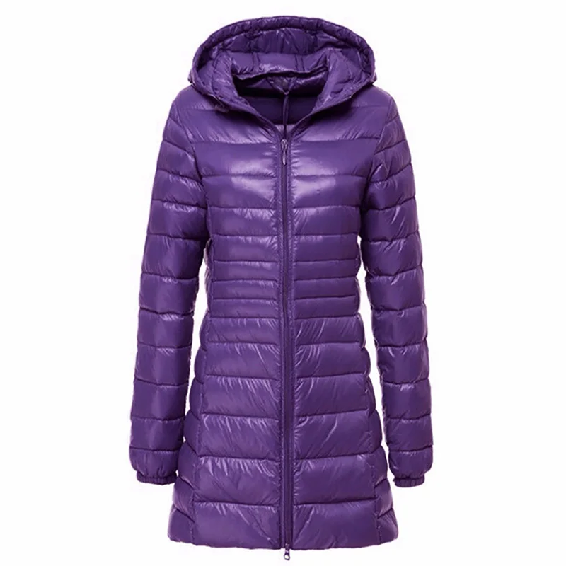 Wipalo Autumn Long Cotton Women's Coats With Hood Fashion Women Padded Brand Autumn Jacket Parka - Цвет: Purple