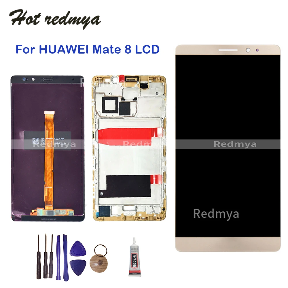 

For Huawei Mate 8 6.0 inch LCD Display Touch Screen Digitizer With Frame Assembly Replacement For Mate 8 Screen +Free Tool+GLUE