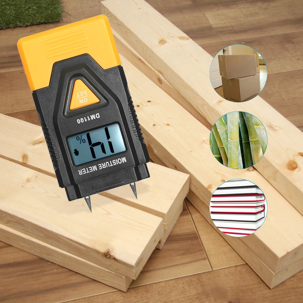 

3 In1 Digital Wood Moisture Meter Concrete Sawn Timber Humidity Tester Thermometerght Portable Moisture Level For Measuring