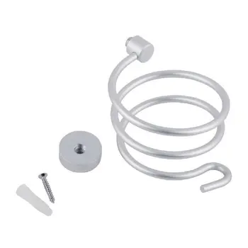 

Wall Mount Blower Spiral Stand Durable Stainless Steel Hair Dryer Fixation Frame Bathroom Shelf Storage Rack Hairdryer