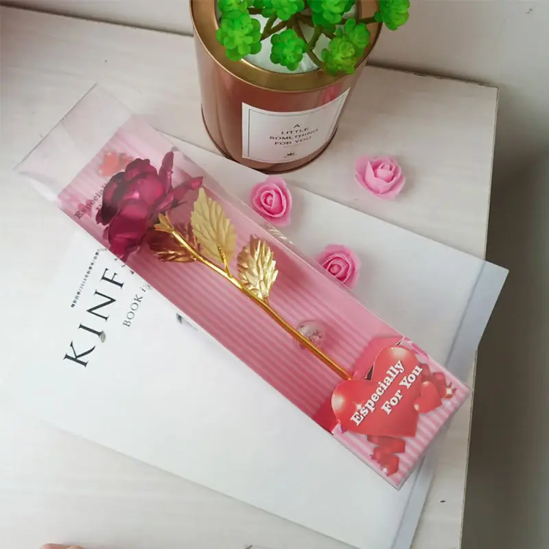 Блестящая имитация цветка розы подарок Золотая фольга с роскошной подарочной коробкой Отличный подарок на день Святого Валентина, День матери Рождество