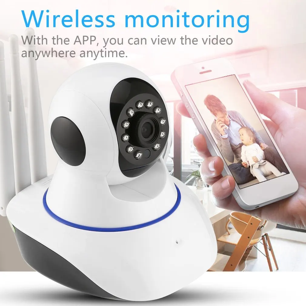

Wireless Wifi Alarm Camera 720P HD IP Network Camera Pan/Tilt 360 Degree IR Security Baby/Pet Monitor CAM Motion Detection
