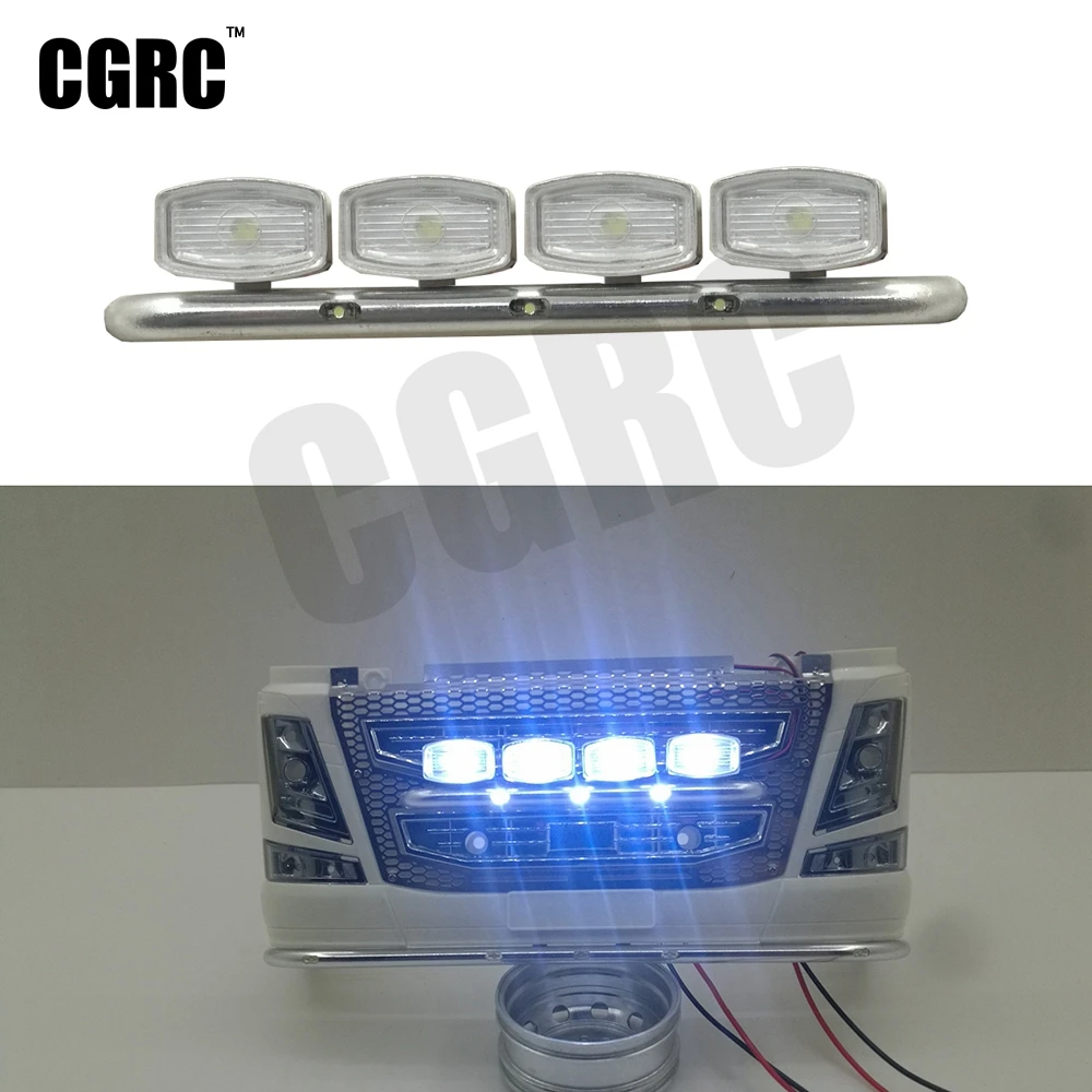 

Metal Aluminum Alloy Front Head Intake Led Spotlight For 1/14 Tamiya RC Truck 56360 For Volvo 56323 Scania