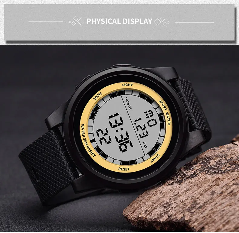 SANDA мужские часы Топ бренд класса люкс Хронограф Водонепроницаемый двойной дисплей цифровой ударопрочный водонепроницаемые наручные часы relogio