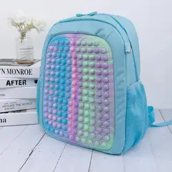 Mochila con burbujas de empuje para adultos, juguete antiestrés suave y blando, bolsa antiestrés, regalo de Navidad, novedad