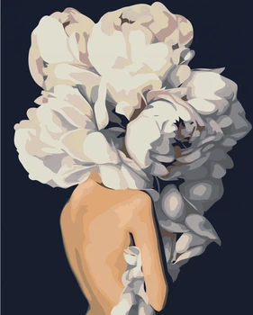 

Wall Art Pictures Girl Flower Coloring By Numbers DIY Oil Painting By Numbers HandPainted Home Decor Kits Drawing Canvas Figure