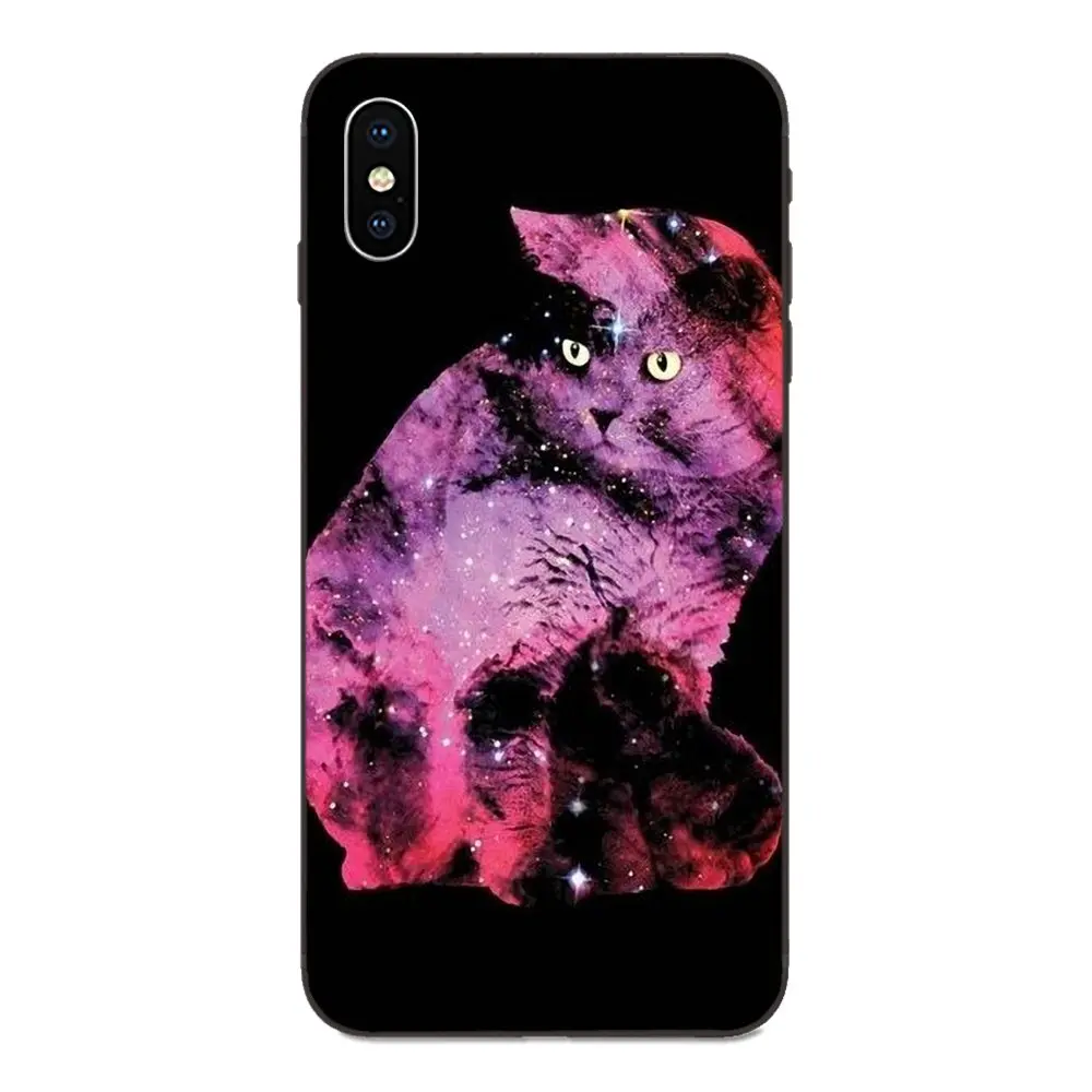 Розовый кот для Apple iPhone 4 4s 5 5S SE 6 6S 7 8 Plus X XS Max XR мягкий чехол с