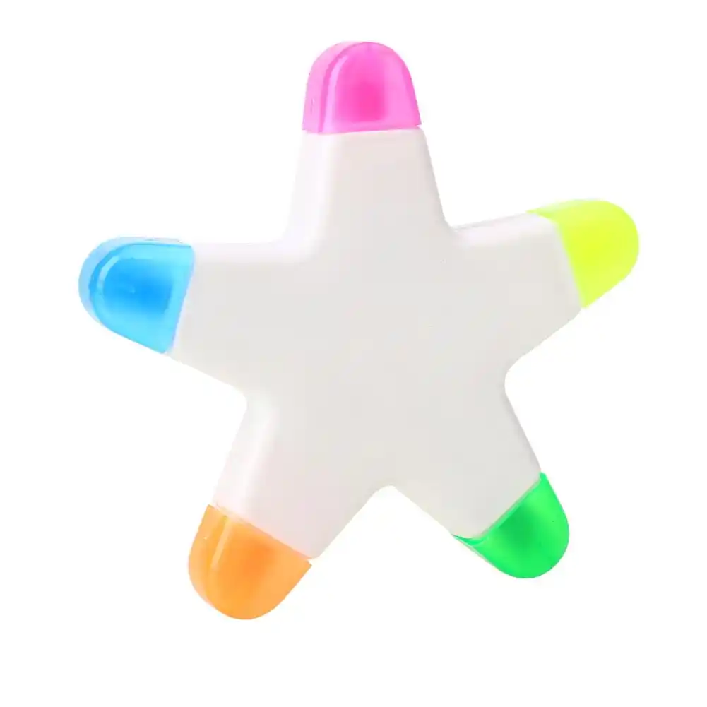 蛍光かわいいカラフルな五芒星 5 色描画学生マーカーペンオフィス蛍光ペン Aliexpress