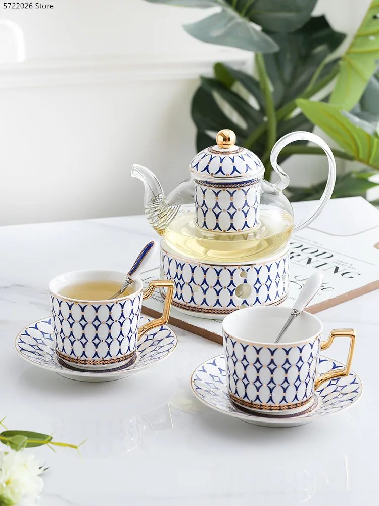 English afternoon tea coffee cup mug drinking set home ceramic fruit plate with filter flower teapot | Дом и сад